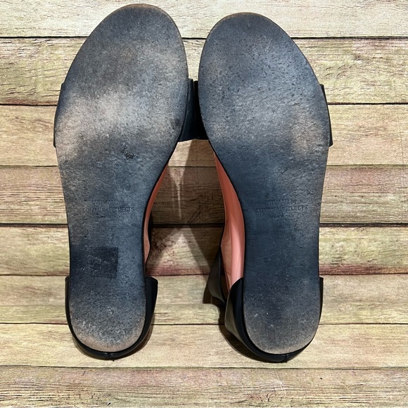 Women By Common Project Black Leather Ankle Strap Sandals - Picture 7 of 8